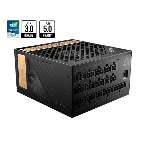 MSI MEG Ai1300P PCIE 5 80 Plus PLATINUM Full Modular Power Supply MSI MEG Ai1300P PCIE 5 80 Plus PLATINUM Full Modular Power Supply