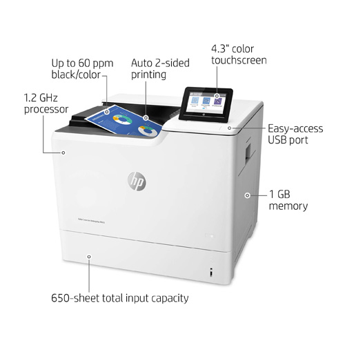 HP Color LaserJet Enterprise M653dn Printer