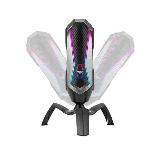 Aula T1 RGB USB Wired Black Gaming Desktop Microphone