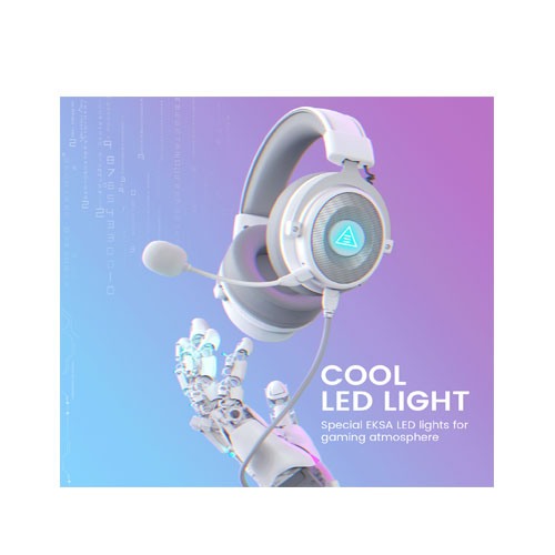 EKSA E900 Pro white Noise Cancelling 7.1 Surround Sound Gaming Headset