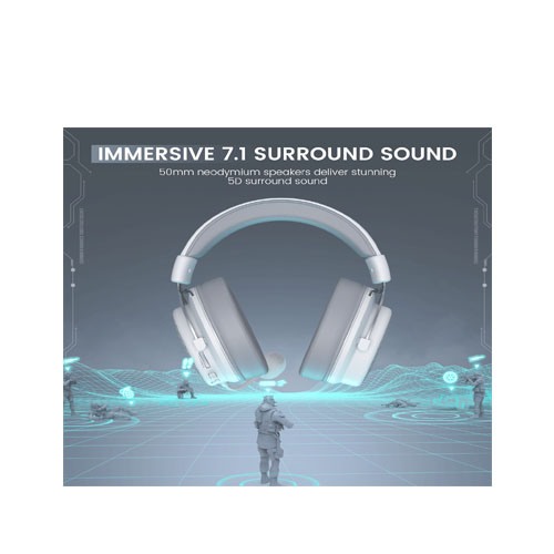 EKSA E900 Pro white Noise Cancelling 7.1 Surround Sound Gaming Headset
