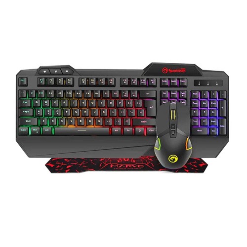 Marvo Scorpion CM306 Rainbow Gaming Keyboard Mouse And Mouse Pad Combo
