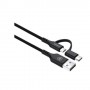 MICROPACK MC-AC13 BLACK LUXURY MICRO USB/ C PREMIUM CABLE