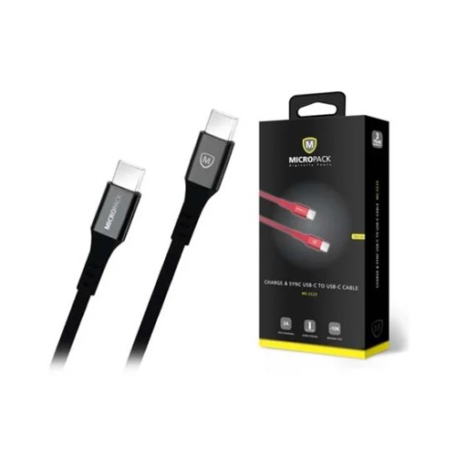 MicroPack MC-CC23 3A TYPE-C TO TYPE-C 2M Cable Black