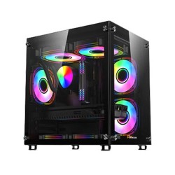 PC POWER ICE CUBE BLACK 5 ARGB FAN GAMING CASING