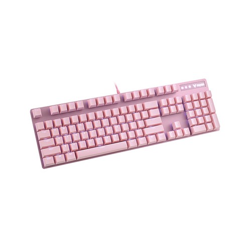 RAPOO V500PRO Pink Backlit Brown Switch Gaming Mechanical Keyboard