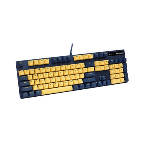 Rapoo V500PRO Yellow-Blue Backlit Gaming Mechanical Keyboard
