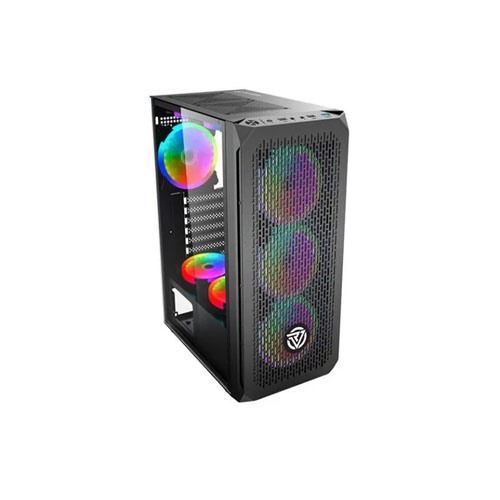 REVENGER K10 ATX Mid Tower Desktop Gaming Case - Black 