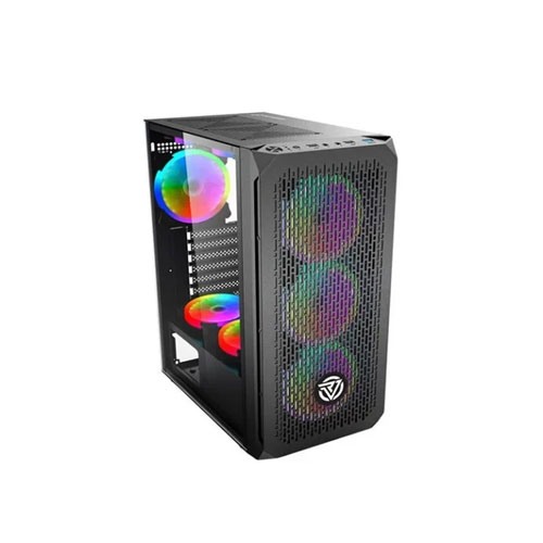 REVENGER K10 ATX Mid Tower Desktop Gaming Case - Black 