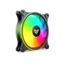 Value-Top 1298ARGB 12CM Ring Light ARGB SINGLE Fan (BLACK Color)