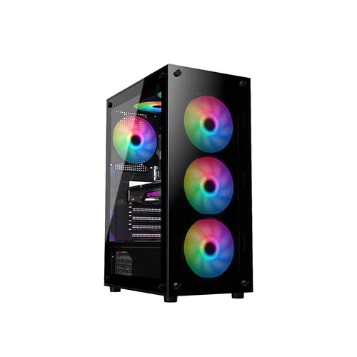 Aptech 305 Glass New Gaming Case-Black