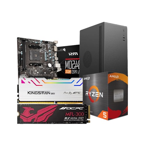 Budget Pc-Deal With AMD Ryzen 5 5600G Processor with Radeon Graphics & MSI B450M-A Motherboard