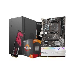 Budget PC With AMD RYZEN 5 5600G GRAPHICS PROCESSOR AND MSI B450M-A Motherboard