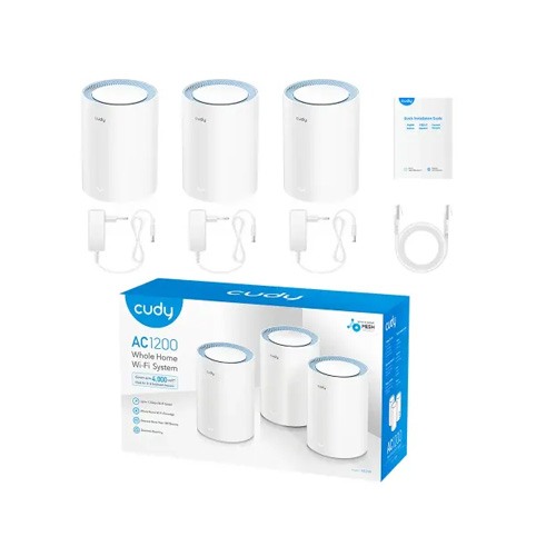 Cudy M1200 AC1200 Whole Home Mesh WiFi Router (3 Pack)