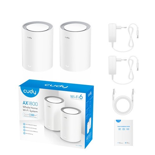 Cudy M1800 AX1800 Whole Home Mesh WiFi 6 Router (2 Pack)