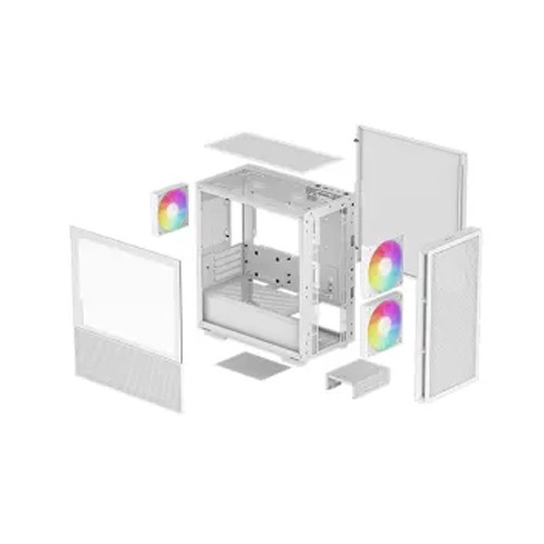 DeepCool CH360 High Airflow Micro ATX Case white