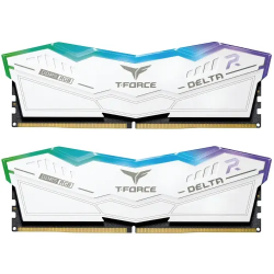 TEAM Delta RGB 48GB (24x2) DDR5 7600MHz Gaming Desktop RAM White