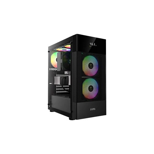 Gamdias AURA GC5 Digital Display Mesh RGB Mid-Tower ATX Gaming Casing