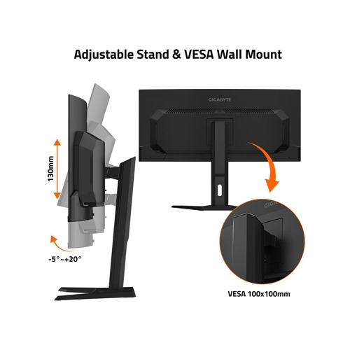 GIGABYTE MO34WQC2-34 inch QD-OLED Curved Gaming Monitor