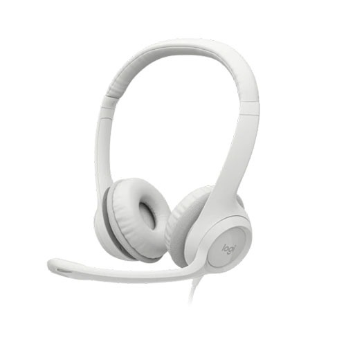 Logitech H390 USB White Computer Headphone