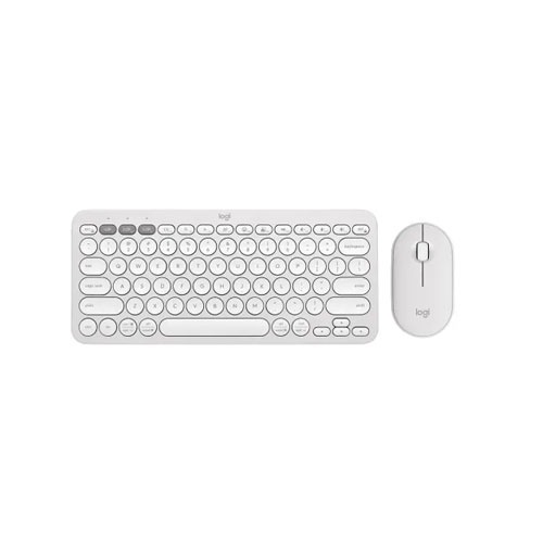 Logitech Pebble 2 Tonal White Bluetooth Keyboard & Mouse Combo