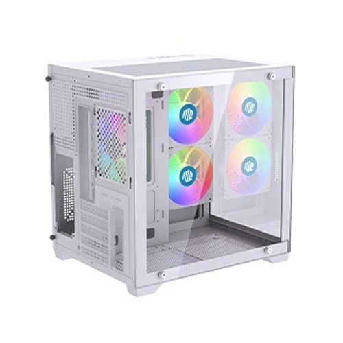 Maxcool Inferno MC5 Micro ATX Gaming Computer Case (White)