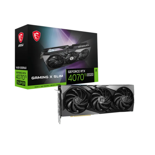 MSI GeForce RTX 4070 Ti SUPER 16G GAMING X SLIM 16GB GDDR6X Graphics Card MSI GeForce RTX 4070 Ti SUPER 16G GAMING X SLIM 16GB GDDR6X Graphics Card
