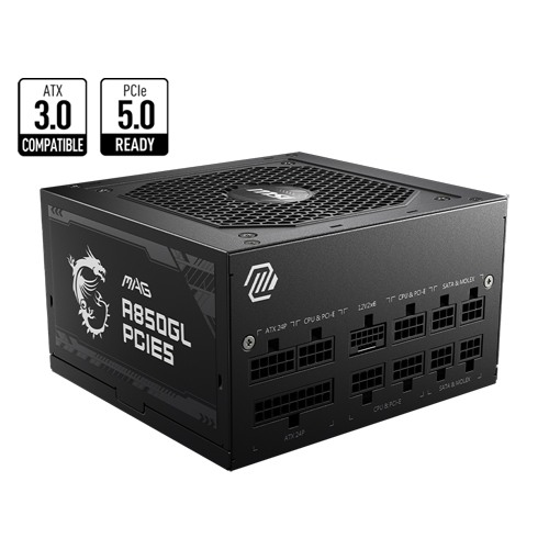 MSI MAG A850GL PCIE 5 And ATX 3.0 Gaming Power Supply