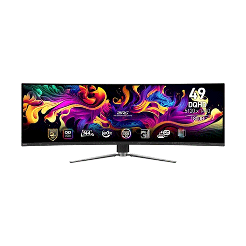 MSI MPG 491CQP QD-OLED 49 Inch DQHD 144Hz Curved Gaming Monitor