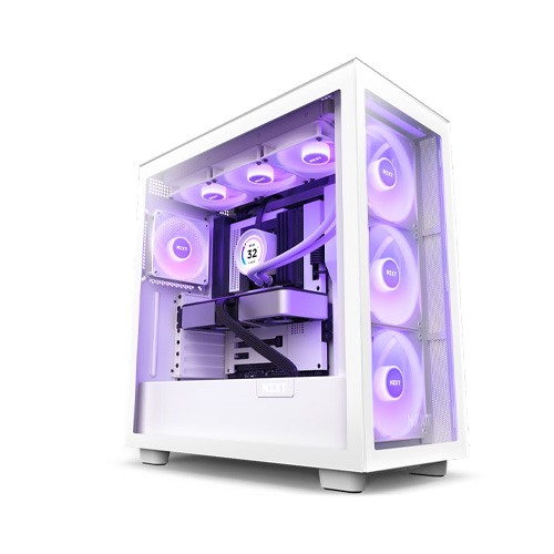 NZXT Elite 360 RGB 360mm AIO liquid cooler With RGB Controller and RGB Fans (White) 
