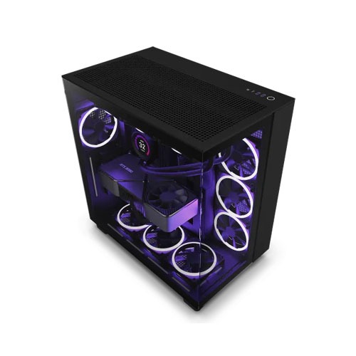 NZXT H9 Flow Dual-Chamber Mid-Tower Airflow Casing black