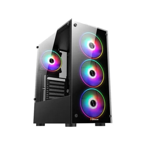 PC Power Crystal Glass PP-GS2404 BK Desktop Gaming Casing