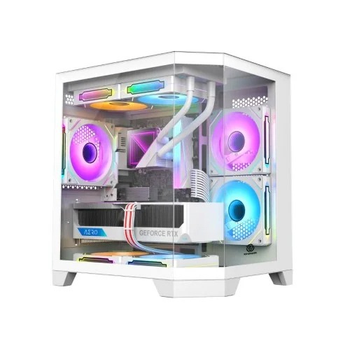 Revenger Air Box Mini 5 ARGB Infinity Fans Mid-Tower White Gaming Desktop Case