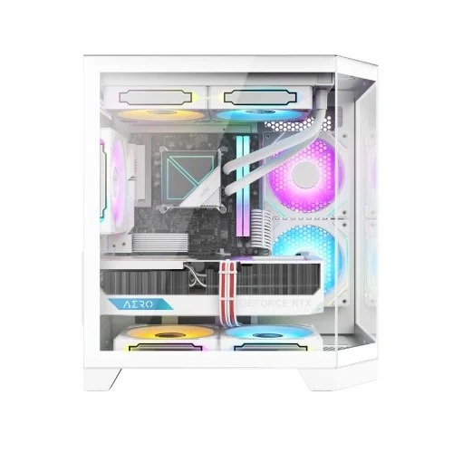 Revenger Air Box Mini 5 ARGB Infinity Fans Mid-Tower White Gaming Desktop Case