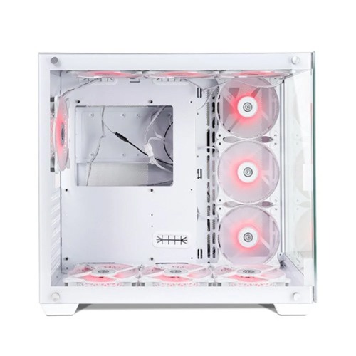 REVENGER BASE DYNAMIC MID TOWER ATX DESKTOP CASING WITH 10 ARGB FANS CONTROL BY SWITCH (WHITE)