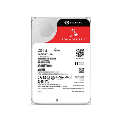 Seagate IronWolf Pro 20TB 3.5-inch 7200RPM SATA NAS HDD Seagate IronWolf Pro 20TB 3.5-inch 7200RPM SATA NAS HDD