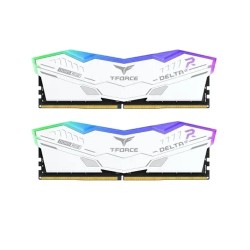 TEAM T-FORCE DELTA RGB 32GB (16GBx2) 6000MHz DDR5 Gaming RAM White