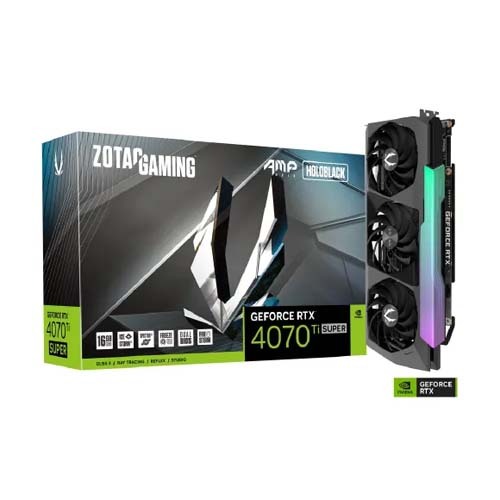 ZOTAC GAMING GeForce RTX 4070 Ti SUPER AMP HOLO 16GB GDDR6X Graphics Card