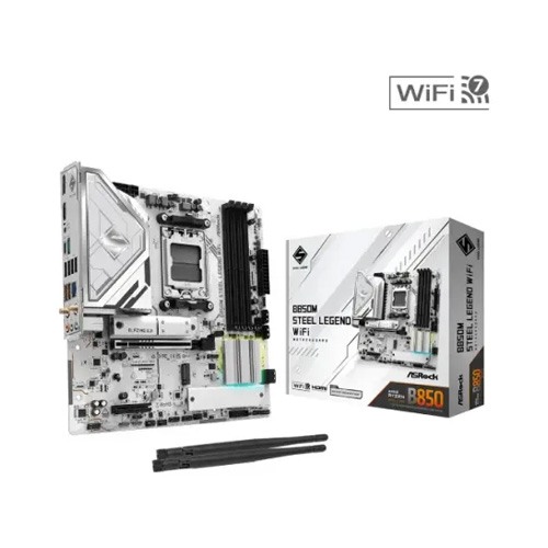 ASRock B850M STEEL LEGEND WIFI AM5 DDR5 mATX Motherboard