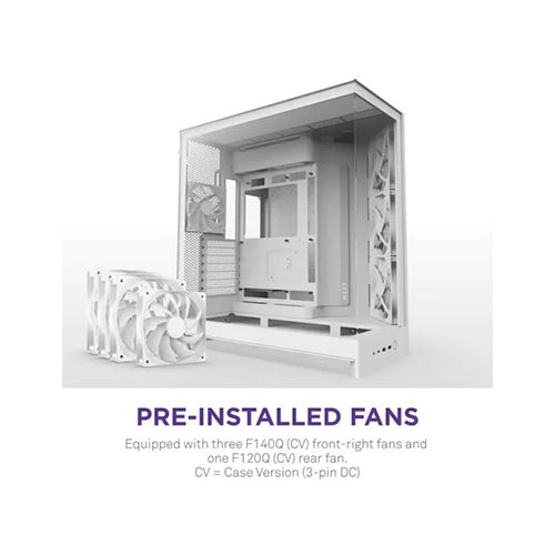 NZXT H9 Flow (2025) Dual-Chamber Mid-Tower ATX Airflow Casing - White