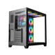 PC POWER ICEBERG V2 GAMING CASE WITH 650W PSU AND 10 ARGB FAN (Black)