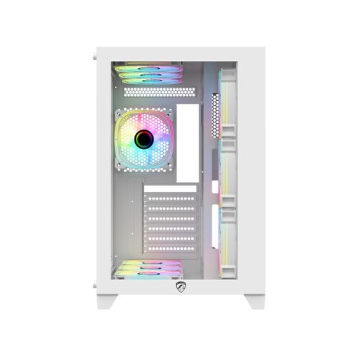 PC POWER ICEBERG V2 GAMING CASE WITH 650W PSU AND 10 ARGB FAN (White)