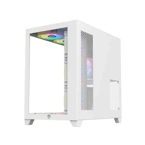 PC POWER ICEBERG V2 GAMING CASE WITH 650W PSU AND 10 ARGB FAN (White)