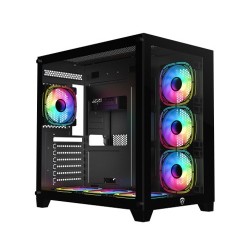PC POWER ICEBERG V2 GAMING CASE WITH 7 ARGB FAN (Black)