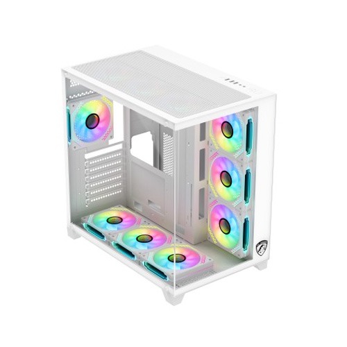 PC POWER ICEBERG V3 GAMING CASE  WITH 650W PSU & 10 ARGB (WHITE)