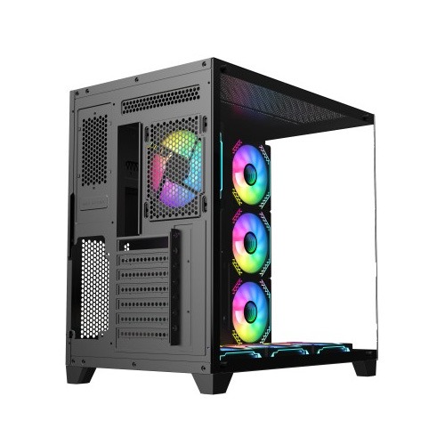 PC POWER ICEBERG V3 GAMING CASE  WITH 7 INFINITY ARGB FAN  (BLACK)