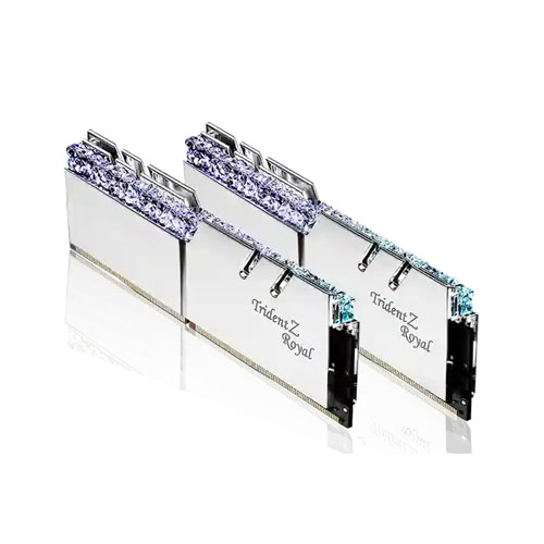 G.SKILL Trident Z Royal Series 16GB (2 x 8GB) DDR4 Desktop 3200MHz RGB (Silver/Gold) RAM