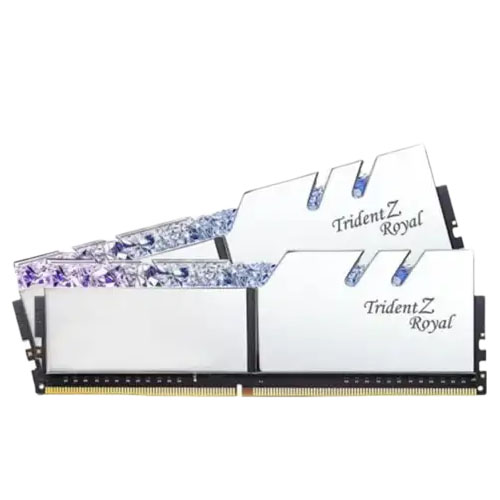 G.SKILL Trident Z Royal Series 16GB (2 x 8GB) DDR4 Desktop 3200MHz RGB (Silver/Gold) RAM