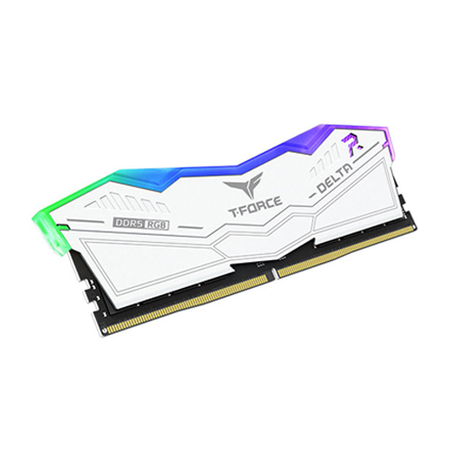 TEAM T-FORCE DELTA RGB 32GB (16GBx2) 8000MHz DDR5 Gaming RAM White