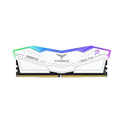 TEAM T-FORCE DELTA RGB 32GB (16GBx2) 7000MHz DDR5 Gaming RAM White TEAM T-FORCE DELTA RGB 32GB (16GBx2) 7000MHz DDR5 Gaming RAM White